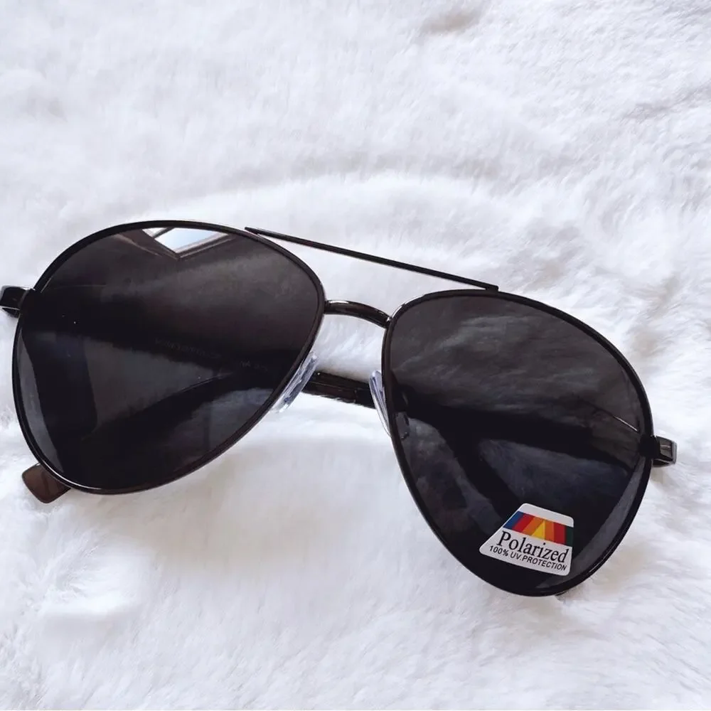 Ian Black Aviator Stylish Polarized Sunglasses